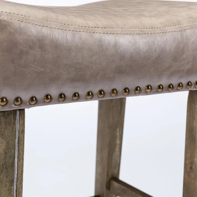 29-Inch Backless Faux Leather Bar Stools for Kitchen Counter - Farmhouse Style Island Chairs 9