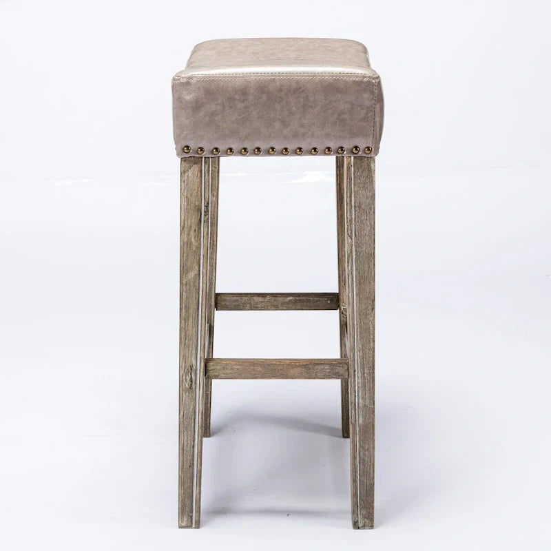 29-Inch Backless Faux Leather Bar Stools for Kitchen Counter - Farmhouse Style Island Chairs 10