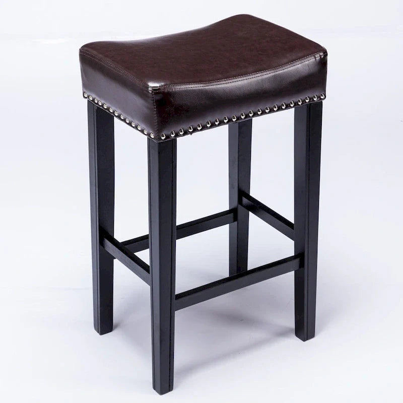 29-Inch Backless Faux Leather Bar Stools for Kitchen Counter - Farmhouse Style Island Chairs 12