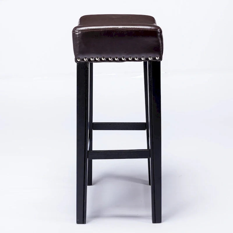 29-Inch Backless Faux Leather Bar Stools for Kitchen Counter - Farmhouse Style Island Chairs 13