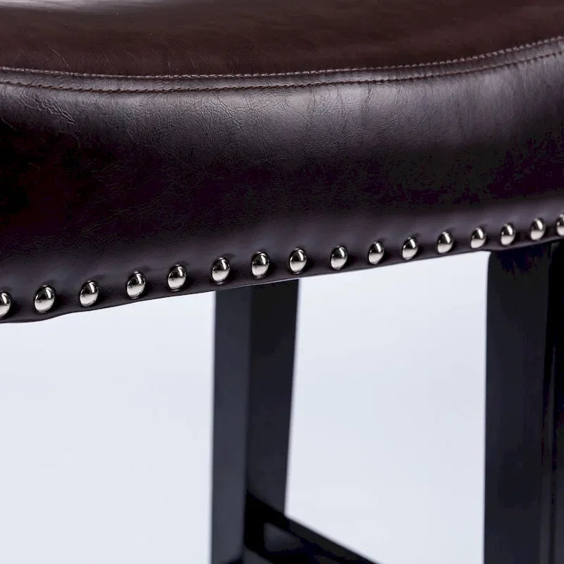 29-Inch Backless Faux Leather Bar Stools for Kitchen Counter - Farmhouse Style Island Chairs 14