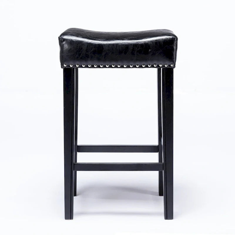 29-Inch Backless Faux Leather Bar Stools for Kitchen Counter - Farmhouse Style Island Chairs 18