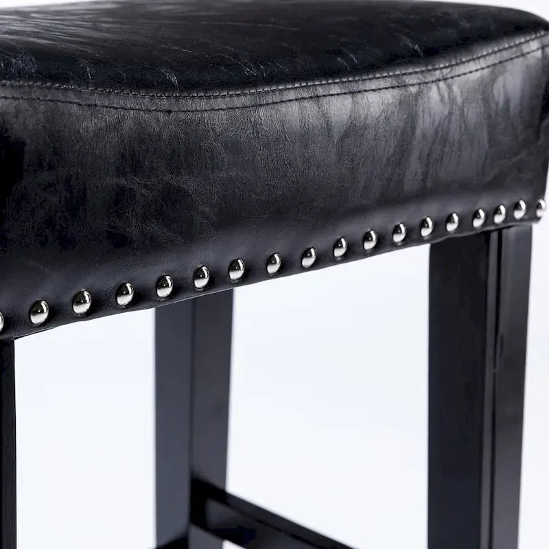 29-Inch Backless Faux Leather Bar Stools for Kitchen Counter - Farmhouse Style Island Chairs 20