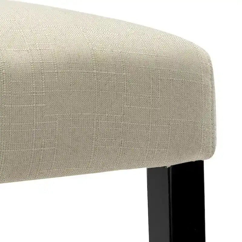 Set of 2 Counter Height Bar Stools with Back - 24-Inch Fabric Upholstered Design and Nailhead Trim 22
