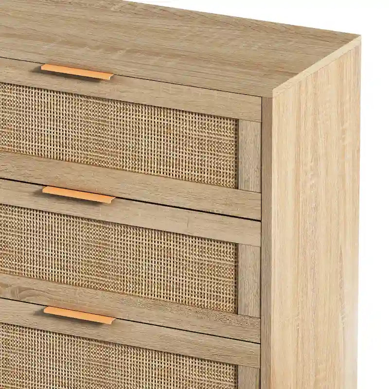 Rattan Storage Cabinet with 51.186 Drawers 2