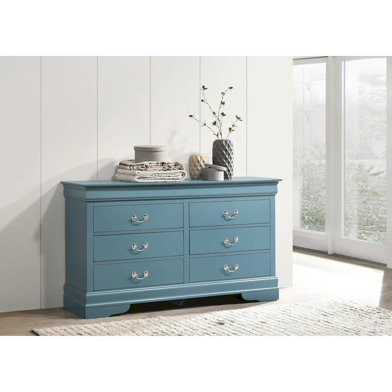 Louis Philippe 6-Drawer Dresser for Bedroom 10
