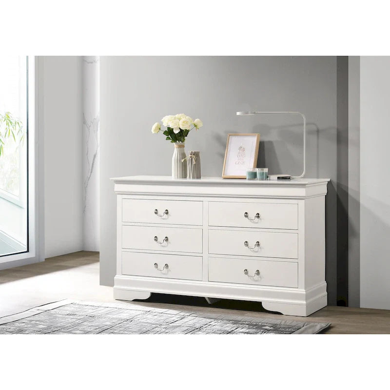 Louis Philippe 6-Drawer Dresser for Bedroom 11