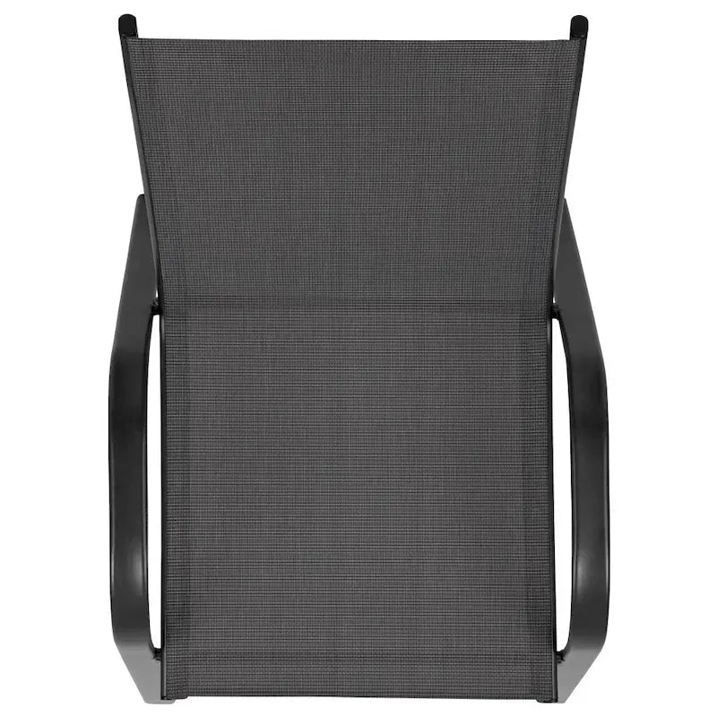 Set of 4 Outdoor Barstools with Flexible Comfort Material - Patio Seating 9