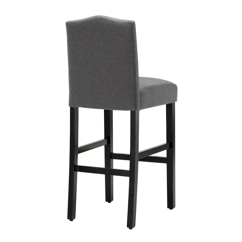 Set of 2 Upholstered 28-Inch Barstools - Stylish Pub Chairs 10