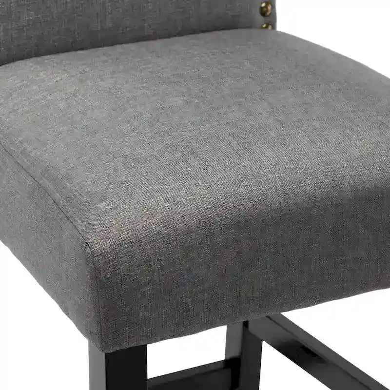 Set of 2 Upholstered 28-Inch Barstools - Stylish Pub Chairs 11