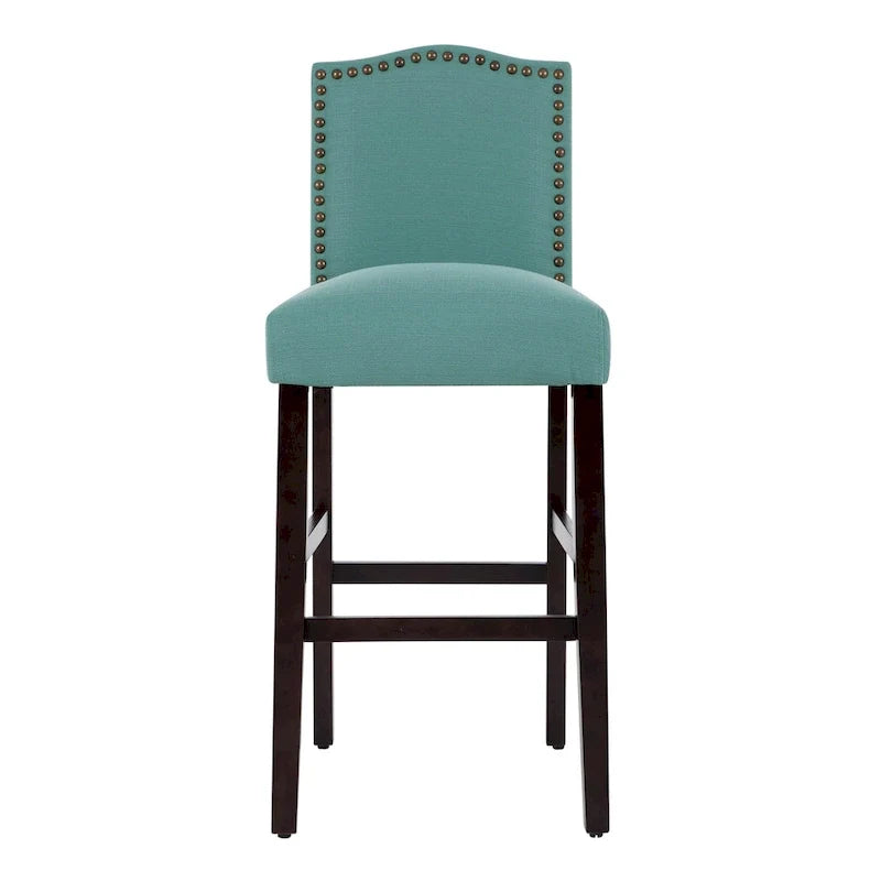 Set of 2 Upholstered 28-Inch Barstools - Stylish Pub Chairs 16
