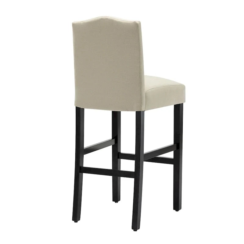 Set of 2 Upholstered 28-Inch Barstools - Stylish Pub Chairs 26