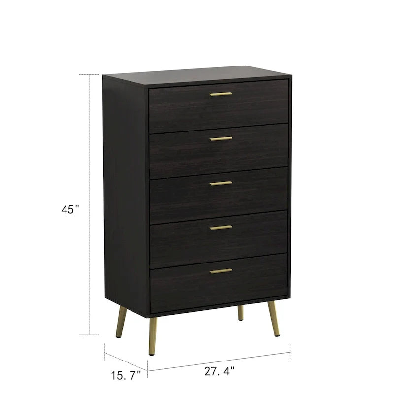 FUFU&GAGA 5-Drawer Chest of Drawers 3