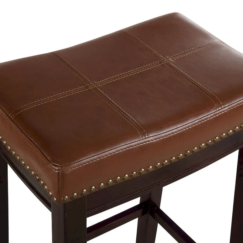Linon Willamette Espresso & Cognac Bar Stool
