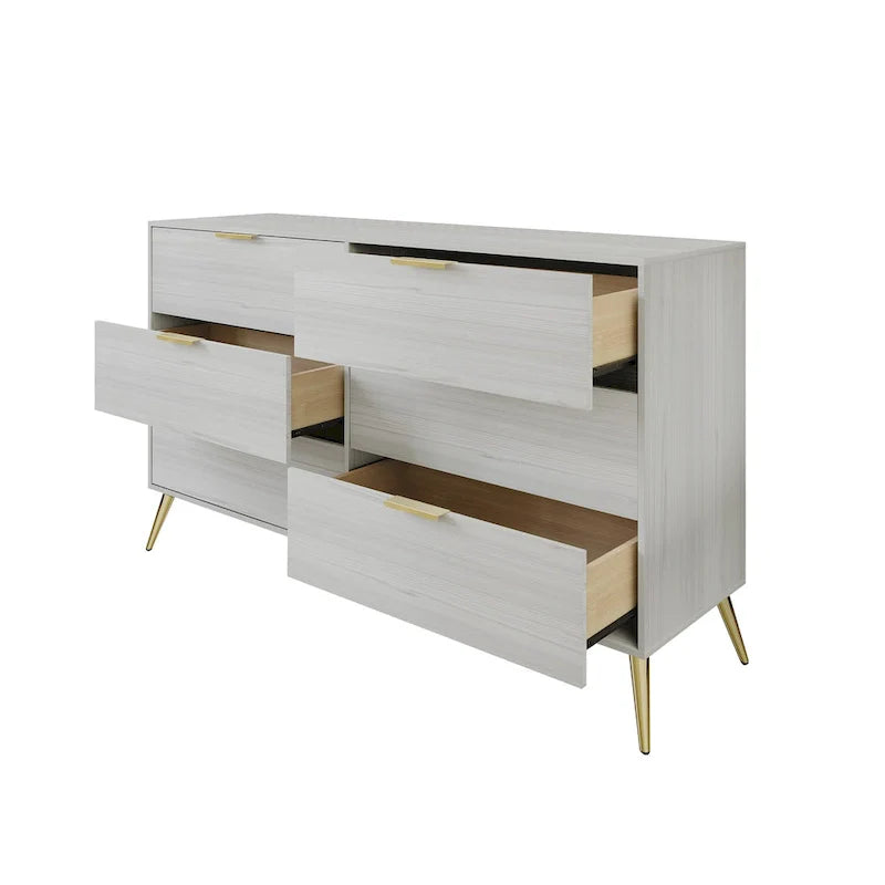 CraftPorch Modern 6-Drawer Wooden Dresser 4