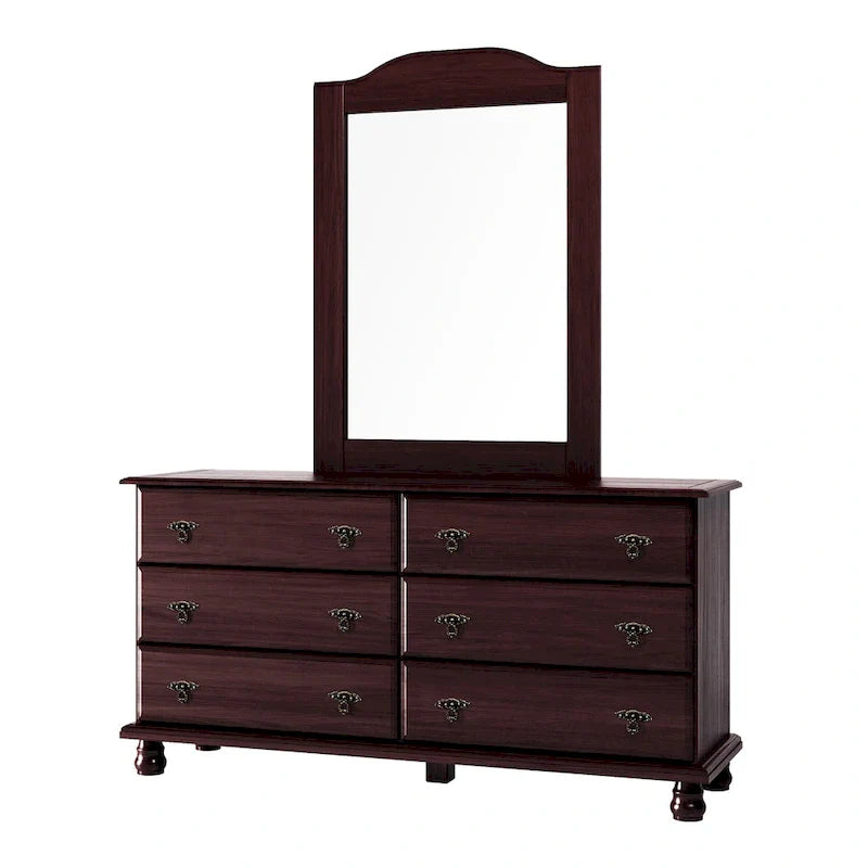 Palace Imports Traditional Kyle 6-Drawer Dresser in 100% Solid Wood with Optional Mirror 4
