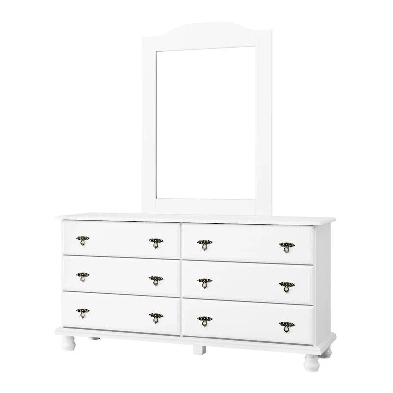 Palace Imports Traditional Kyle 6-Drawer Dresser in 100% Solid Wood with Optional Mirror 6