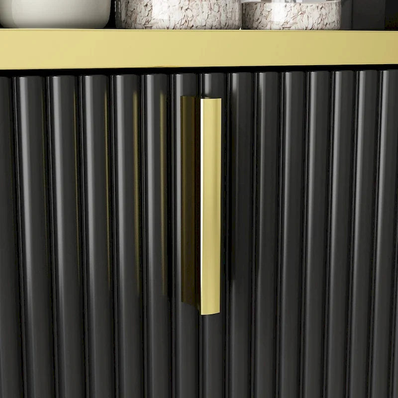 Pop-Up Door Sideboard Dresser Cabinet - Storage Console for TV 12