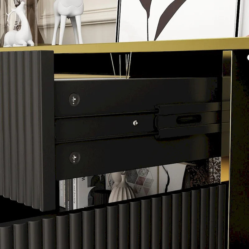 Pop-Up Door Sideboard Dresser Cabinet - Storage Console for TV 14
