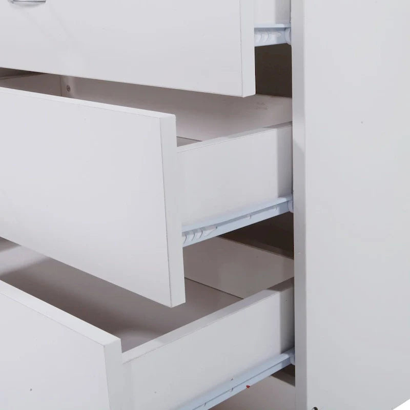 Contemporary White 3-Drawer Dresser 2
