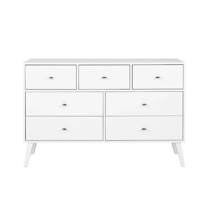 Prepac Milo 7-Drawer Dresser in Mid-Century Modern Style 7