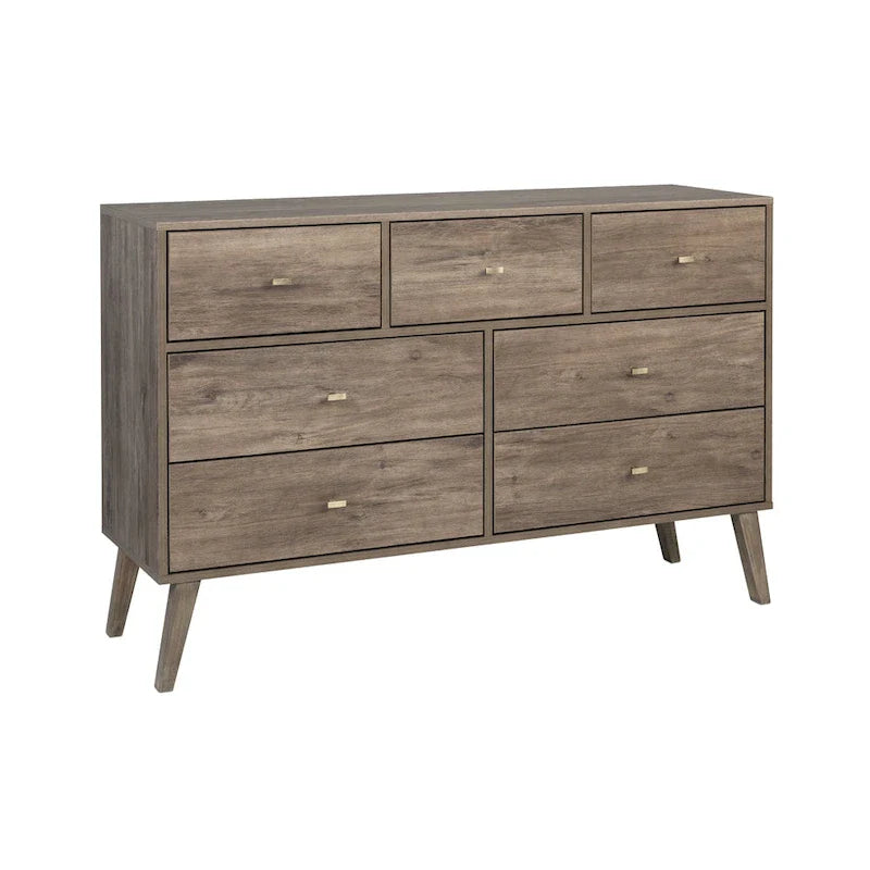 Prepac Milo 7-Drawer Dresser in Mid-Century Modern Style 10