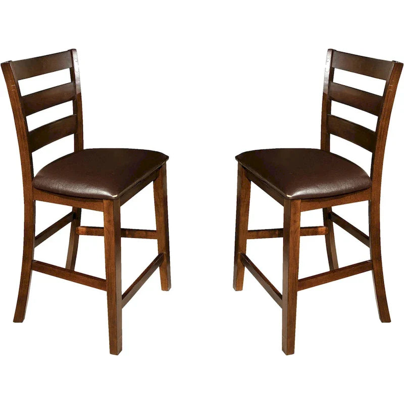 Kona Raisin Ladderback Barstools - Set of 2
