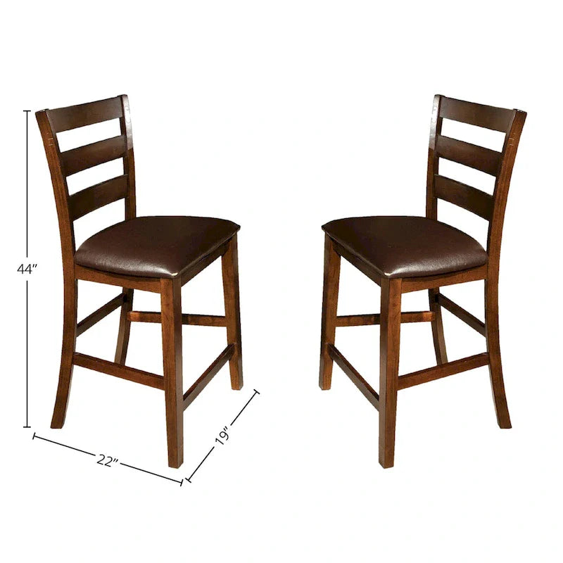 Kona Raisin Ladderback Barstools - Set of 2