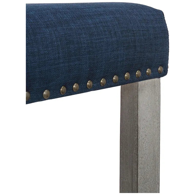 Set of 2 Jameson Gray Upholstered Polyester 29-Inch Bar Stools 7