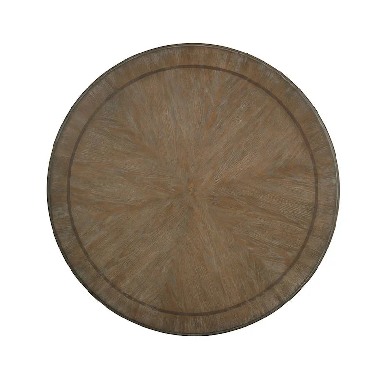 Round Dining Table Set with 6 Upholstered Chairs and Pedestal Base 7