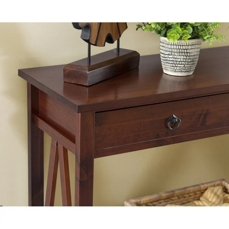 Newborough Antique Tobacco Console Table by Copper Grove 5
