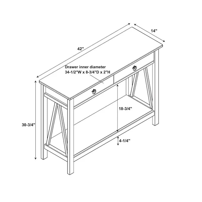 Newborough Antique Tobacco Console Table by Copper Grove 6