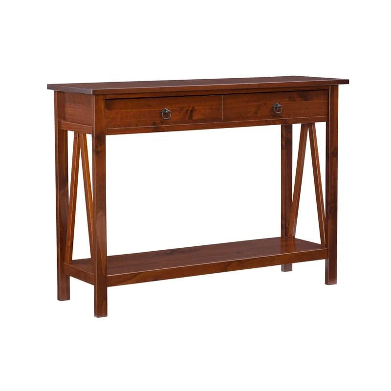 Newborough Antique Tobacco Console Table by Copper Grove 8