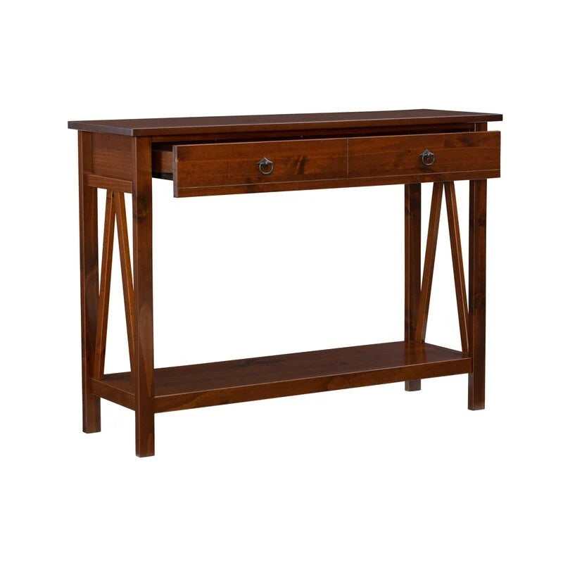 Newborough Antique Tobacco Console Table by Copper Grove 12
