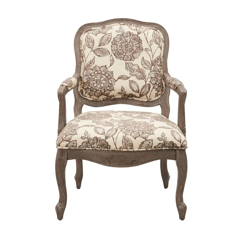 Madison Park Charlotte Camel Back Chair with Exposed Wood Frame 4