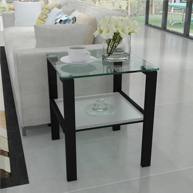 Two-Tier Glass Corner Table 2
