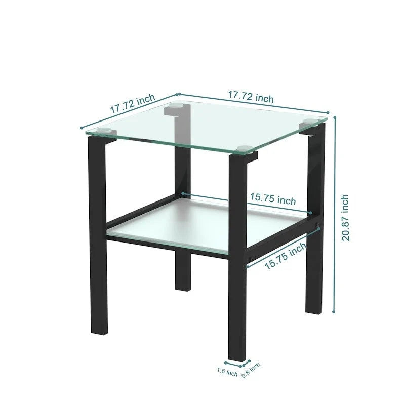 Two-Tier Glass Corner Table 4