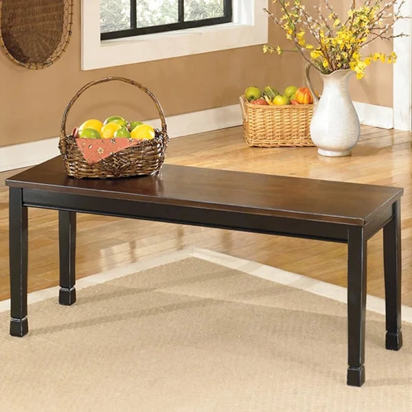 Signature Design by Ashley 'Owingsville' Black and Brown Dining Bench 1