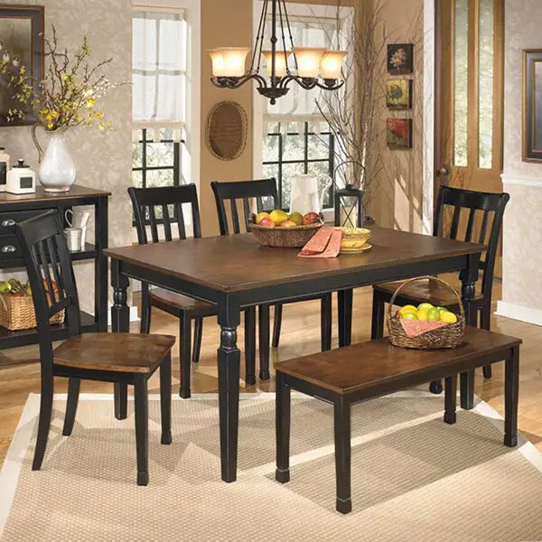 Signature Design by Ashley 'Owingsville' Black and Brown Dining Bench 2