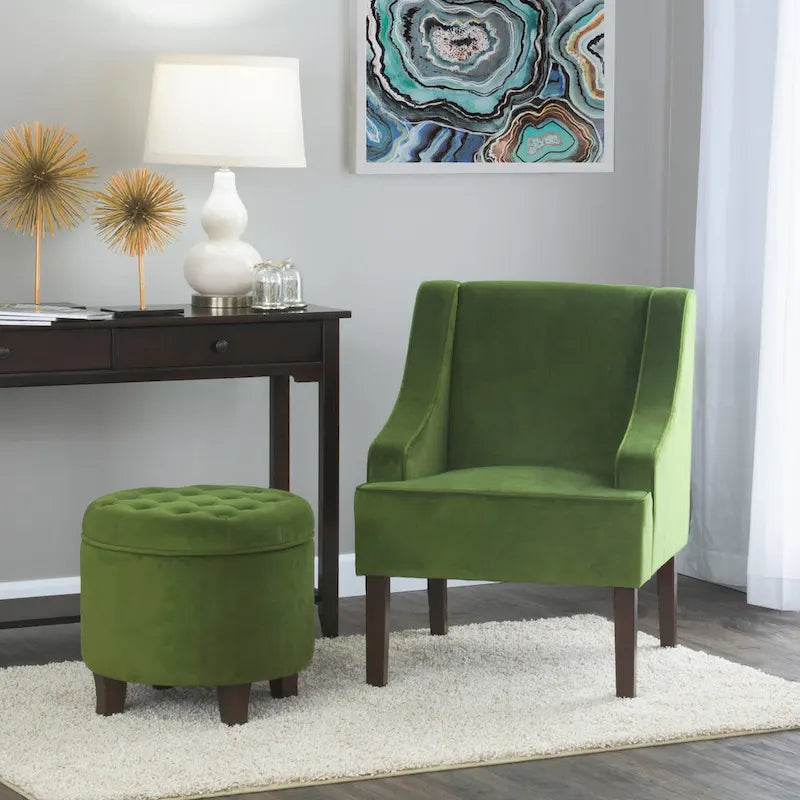 Porch & Den Lyric Velvet Swoop Arm Accent Chair" could be rewritten as "Lyric Velvet Swoop Arm Accent Chair by Porch & Den.