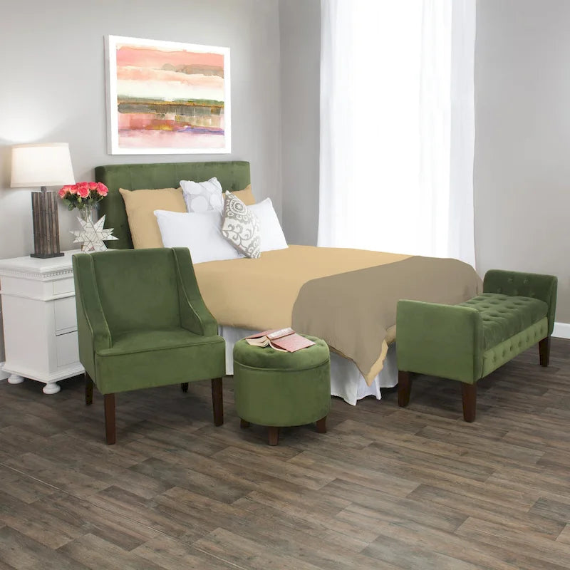 Porch & Den Lyric Velvet Swoop Arm Accent Chair" could be rewritten as "Lyric Velvet Swoop Arm Accent Chair by Porch & Den. 5