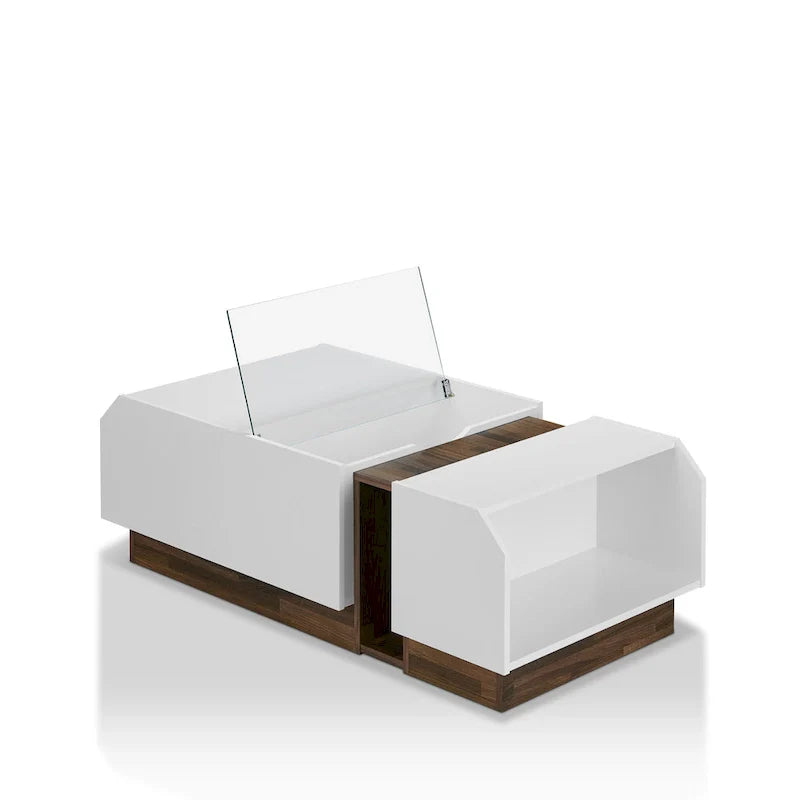 Podd Modern White 49-Inch 3-Shelf Coffee Table from Furniture of America 6