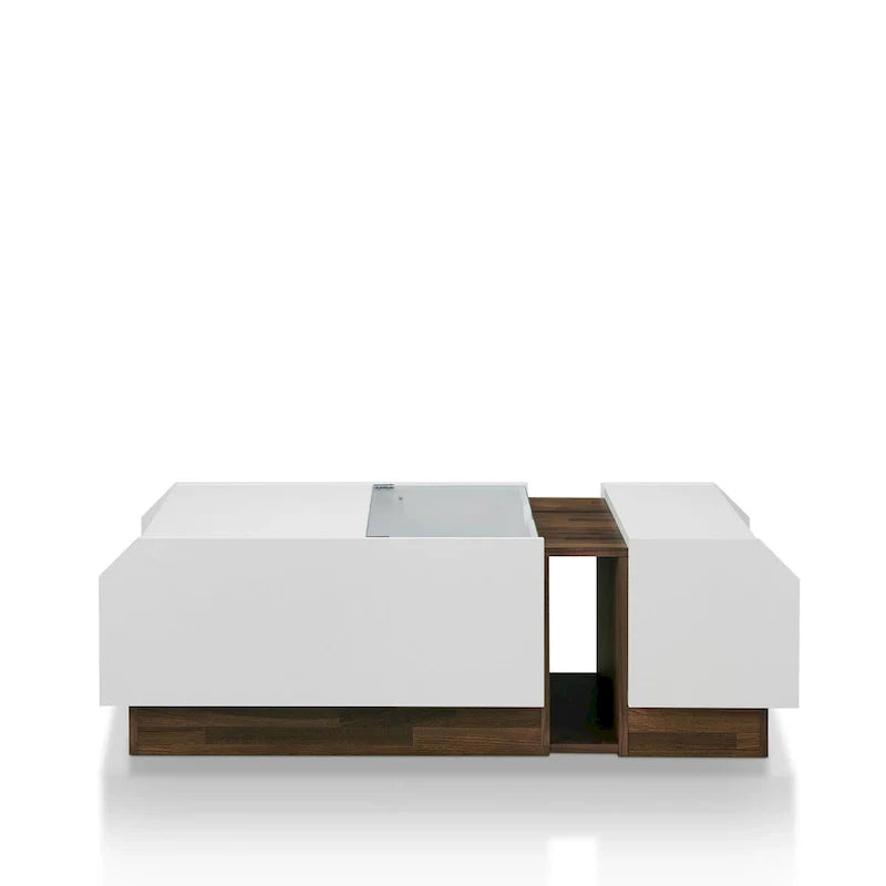 Podd Modern White 49-Inch 3-Shelf Coffee Table from Furniture of America 7