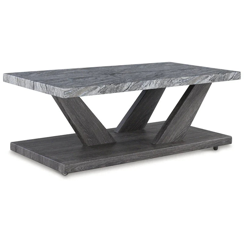 Signature Design by Ashley Bensonale Gray 3-Piece Table Set - Dimensions: 48W x 24D x 18H 4