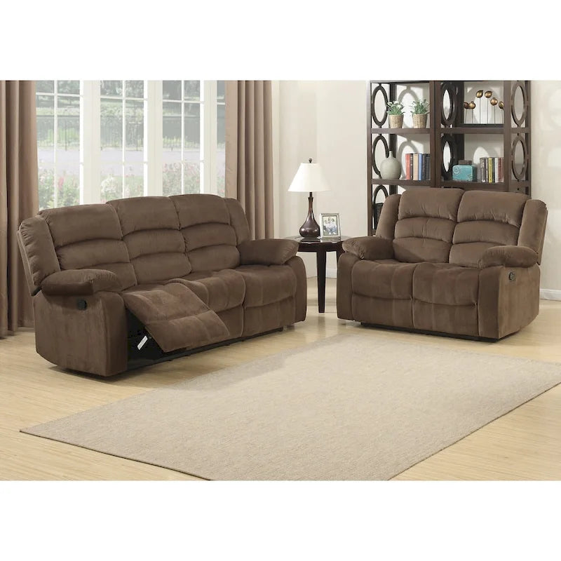 Bill Contemporary Brown Reclining Living Room Set - 2 Pieces 1