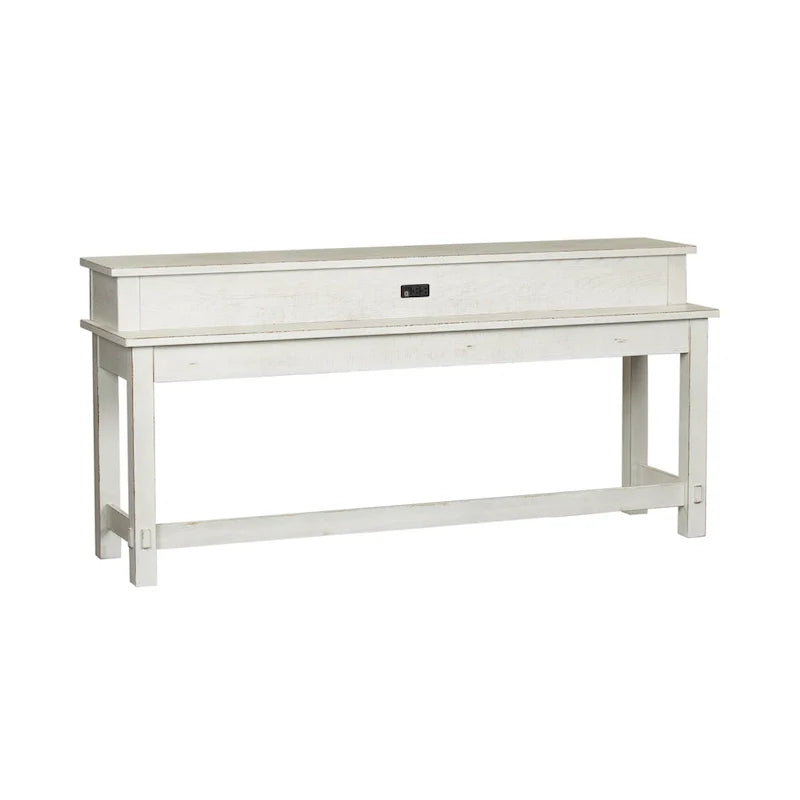 Distressed White 4-Piece Modern Farmhouse Flea Market Set 2