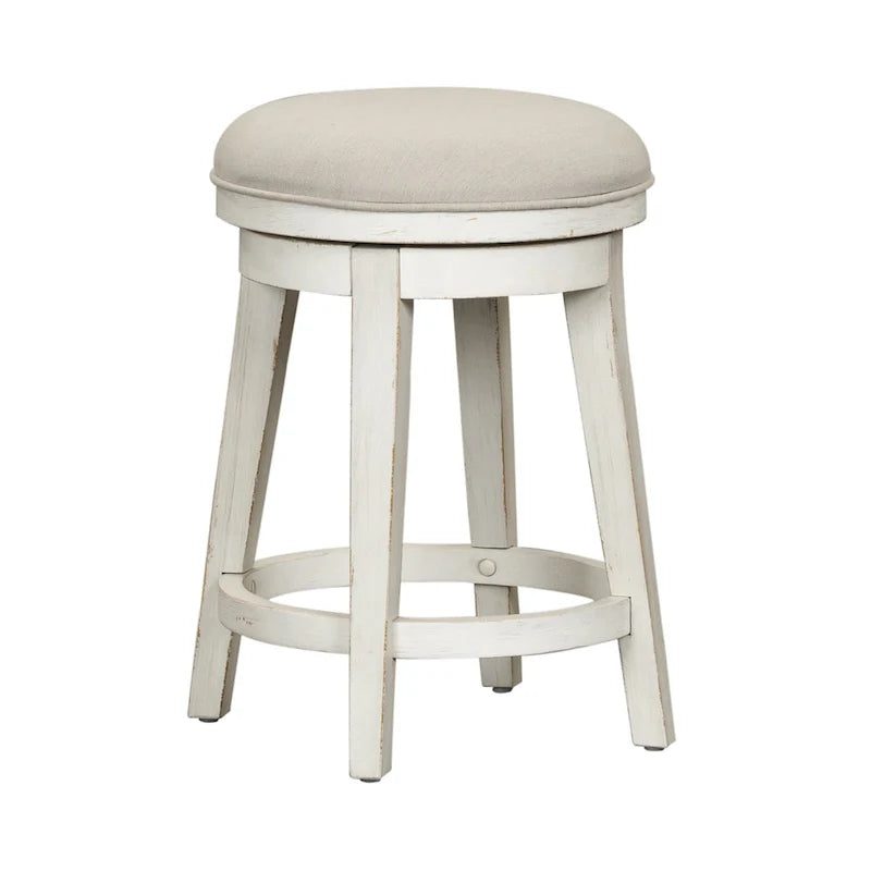 Distressed White 4-Piece Modern Farmhouse Flea Market Set 3