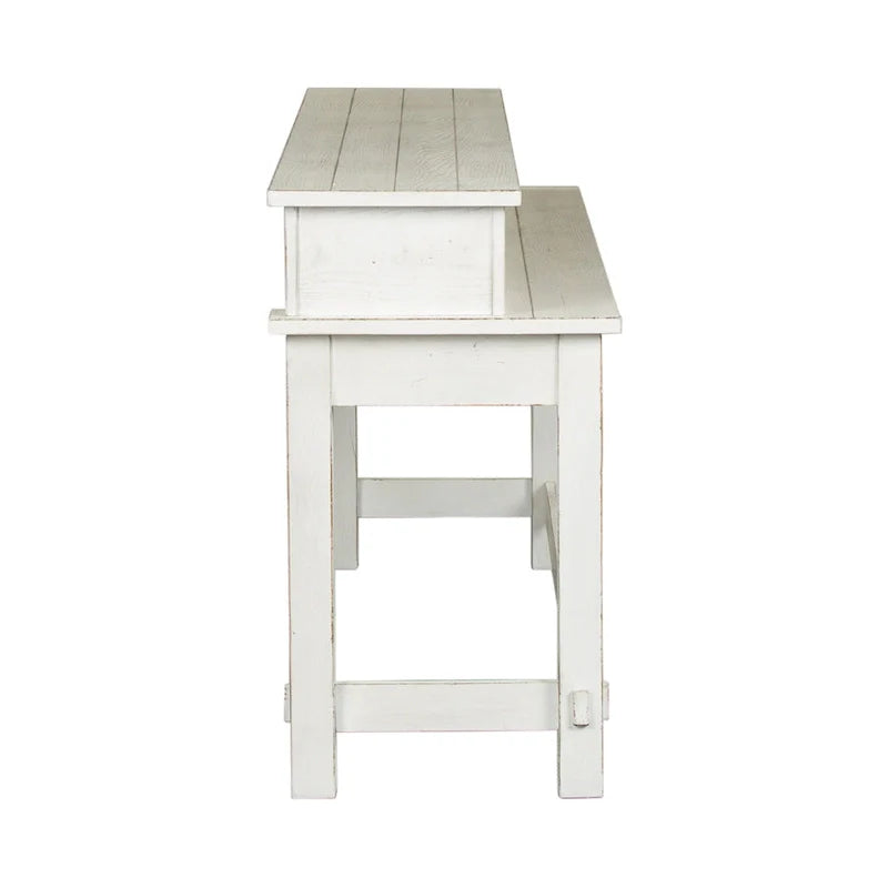Distressed White 4-Piece Modern Farmhouse Flea Market Set 7