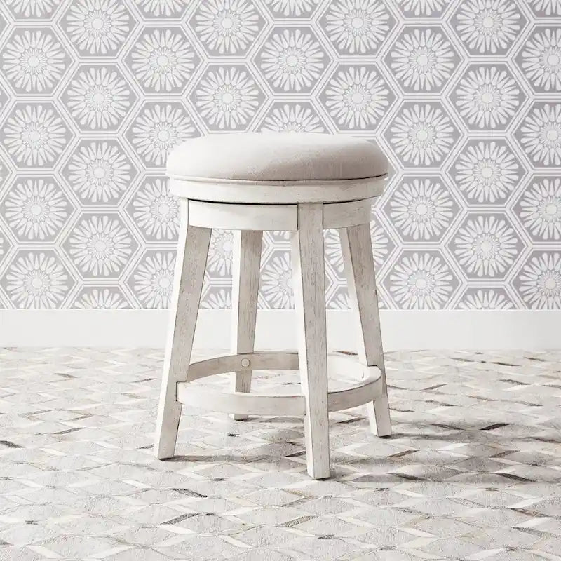 Distressed White 4-Piece Modern Farmhouse Flea Market Set 10
