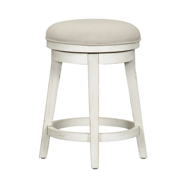 Distressed White 4-Piece Modern Farmhouse Flea Market Set 11